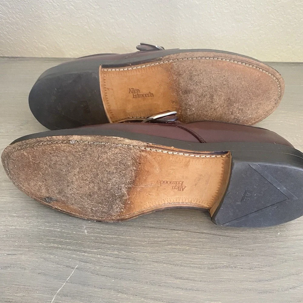 Allen Edmonds‎ Men's Brown Cornell Dress Shoes Monk Strap 9D